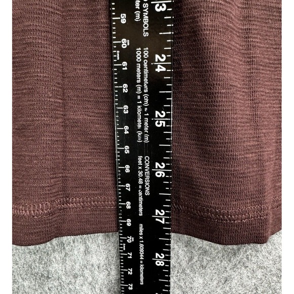 Tailor Vintage Mens Sm Drk Maroon/Grey Heather Long Sleeve Henley Shirt NWT - Picture 9 of 11